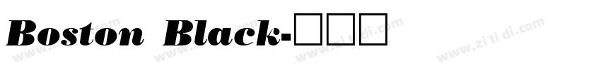 Boston Black字体转换